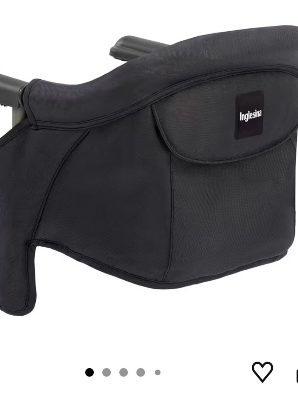 Inglesina Black Clip-On Table Seat - Compact Kids Chair